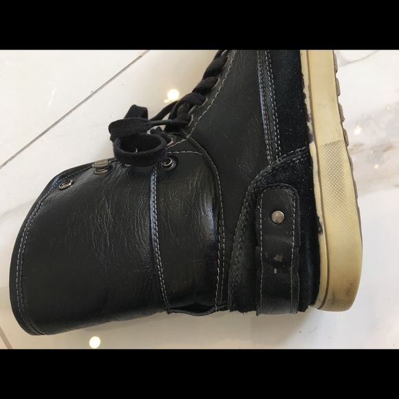 Steve Madden Polished Leather Men Boots - Picture 4 of 6